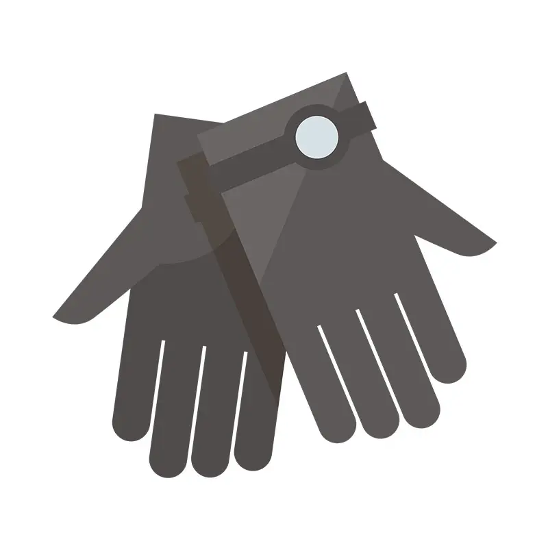 Equestrian Horse Riding Gloves Vector Art