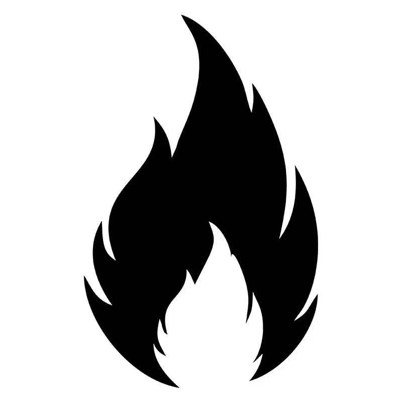 Matchstick Flame Silhouette Art