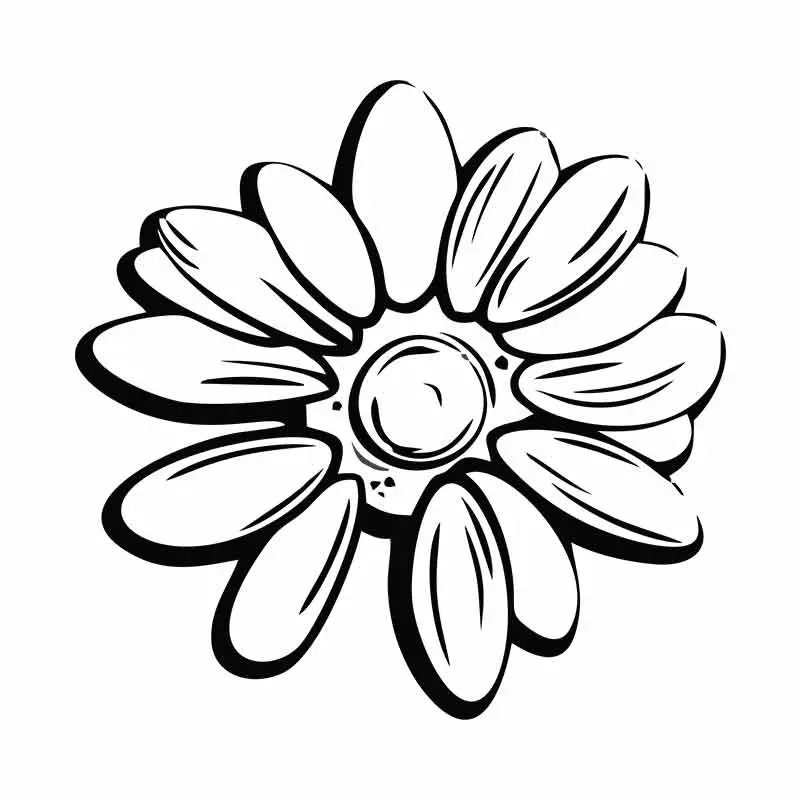 Tithonia Flower Silhouette Art