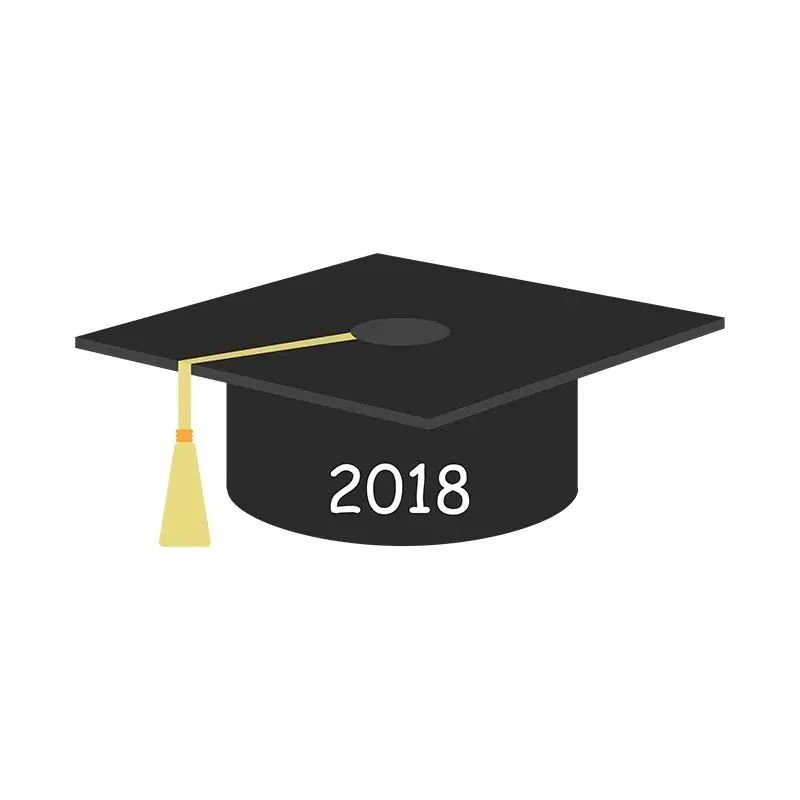 Honorable and Prideful Graduation Cap'18 Vector Art
