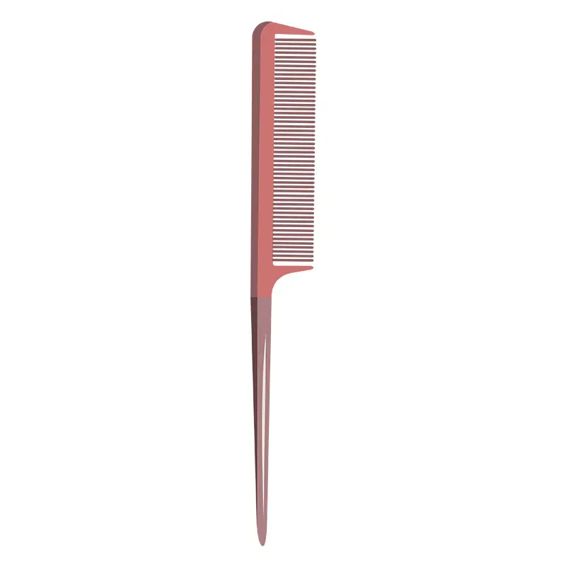 Rat Tail Teasing Tooth Hairdresser Comb Vector Art