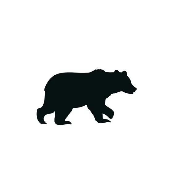 Monstrous Grizzly Bear Silhouette Art