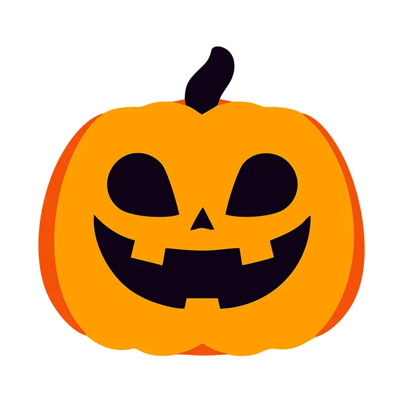 Jolly Halloween Jack-o'-lantern Vector Art
