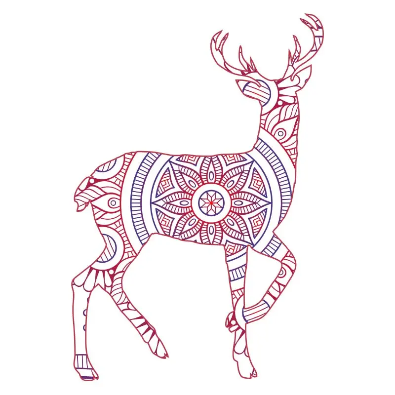 Reindeer Mandala Vector