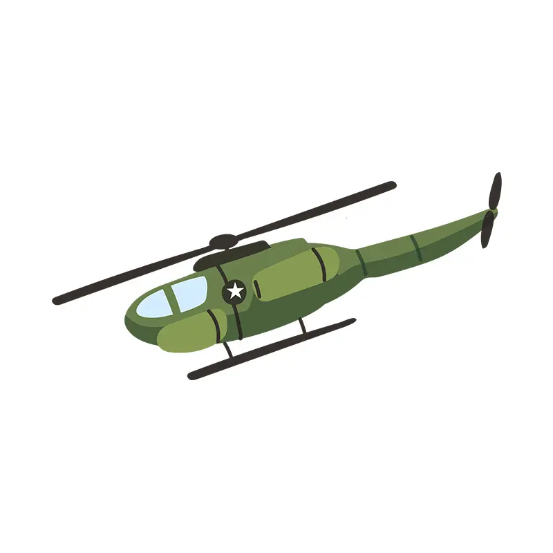 US Army Military Chopper Vector Art