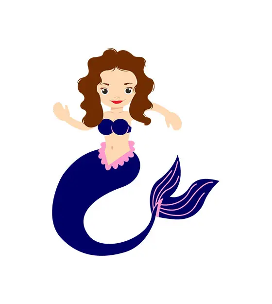 Purple Mermaid Vector Design