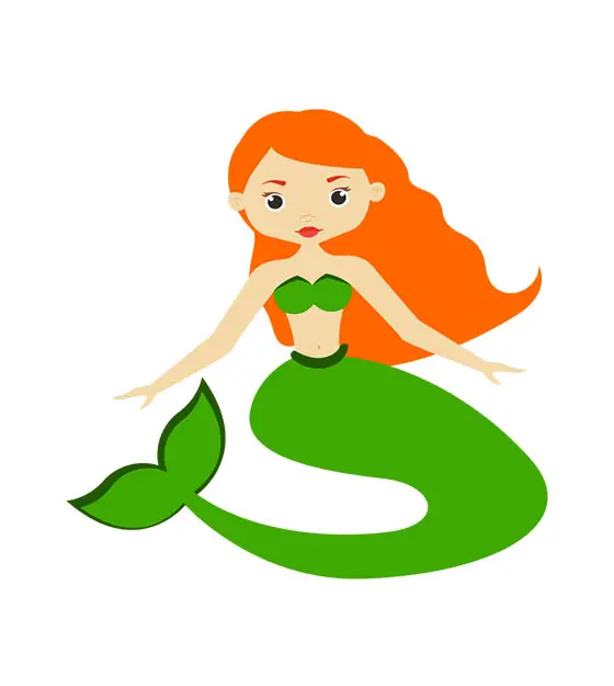 Green Mermaid Vector File