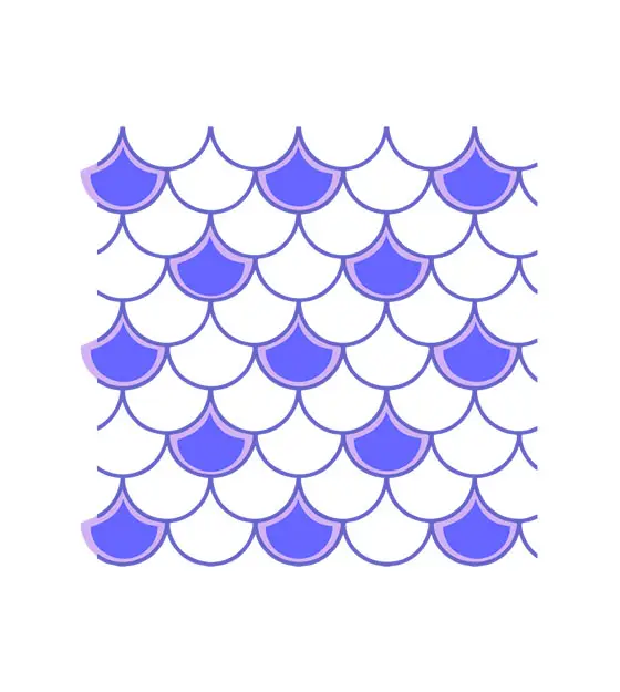 Purple Scale Mermaid Vector Art