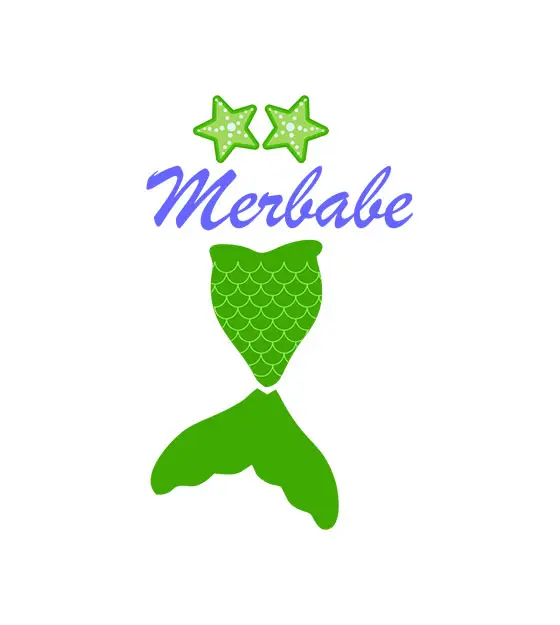 Merbabe Natural Green Shell Bra Mermaid Tail Vector Art