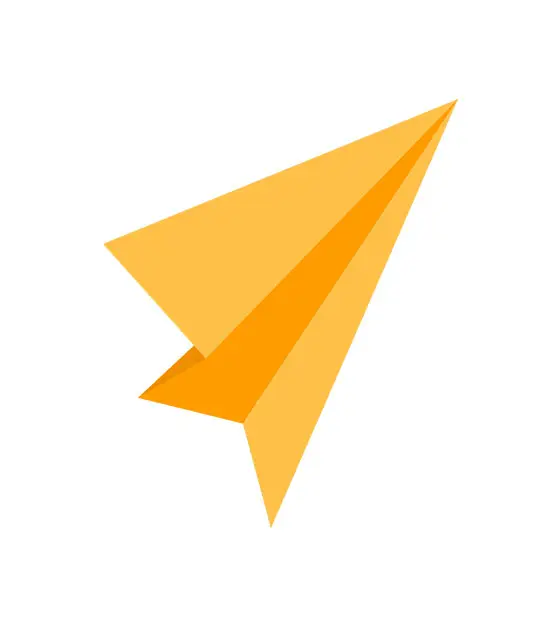 Origami Plane Vector Art