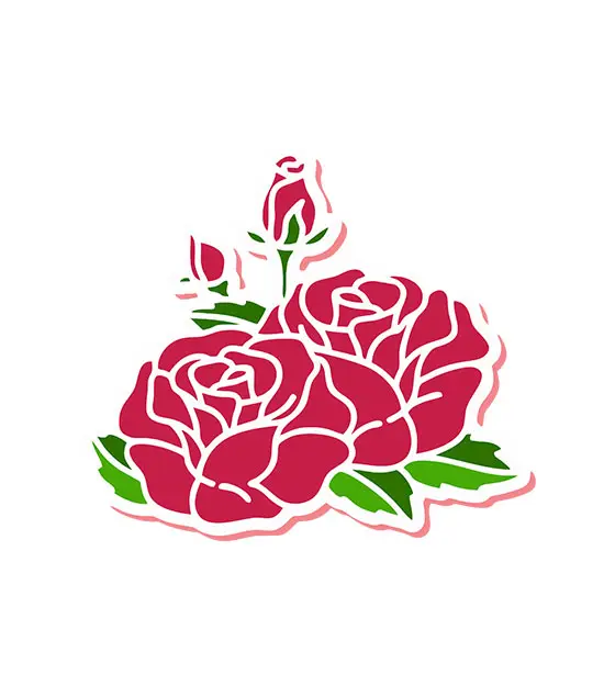 Rose and Buds Vector