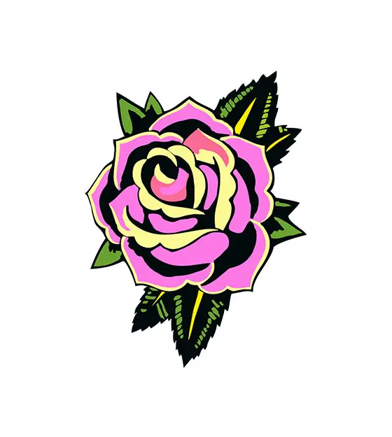 Pink Rose Vector Art