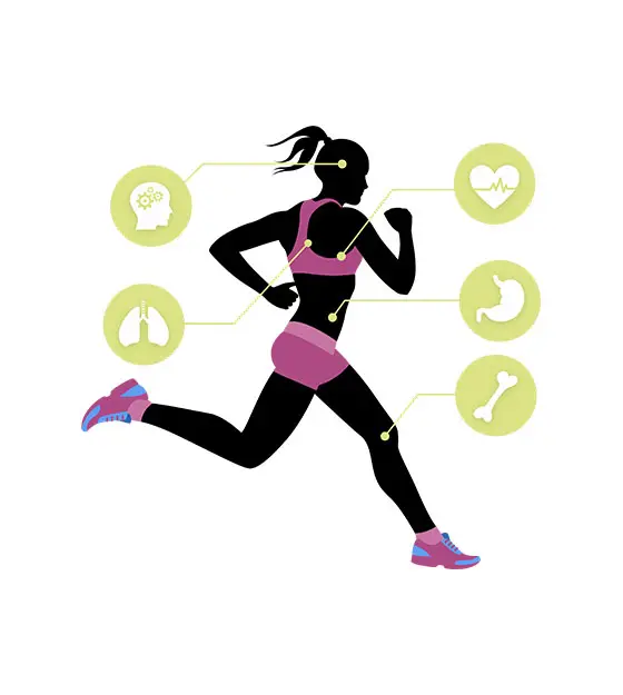Woman Jogging Vector