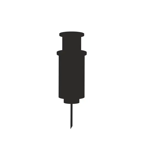 Curative Syringe Silhouette Art