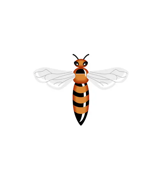 Asian Giant Hornet Vector Art