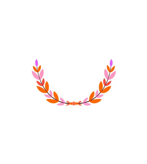 Colorful Greek Head Wreath Vector Art