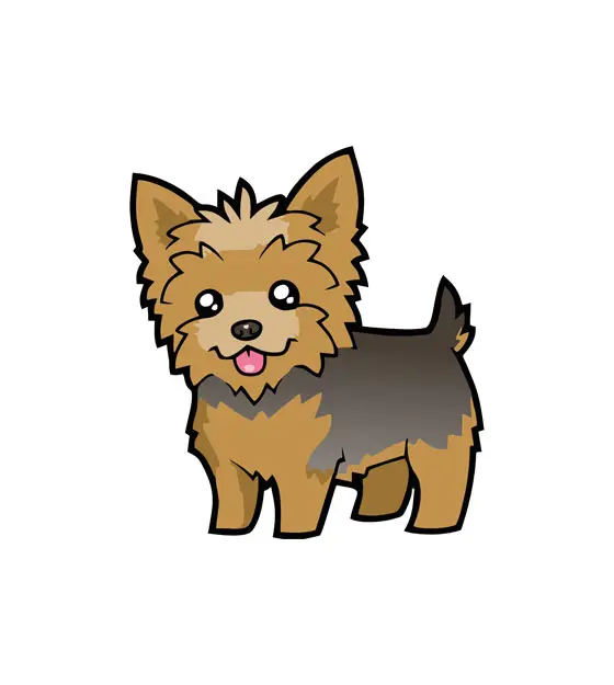 Yorkie Dog Vector Art
