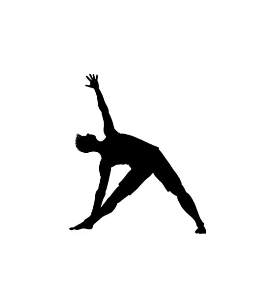 فن ظلال لوضعية اليوغا Trikonasana