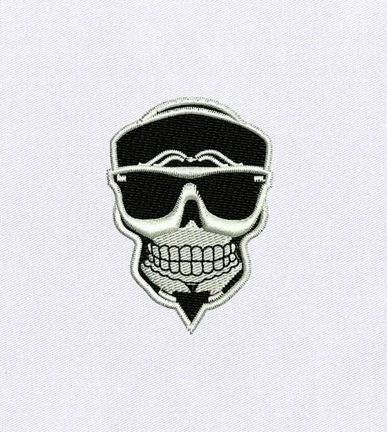 Cool and Swagger Infused Skull Embroidery Design