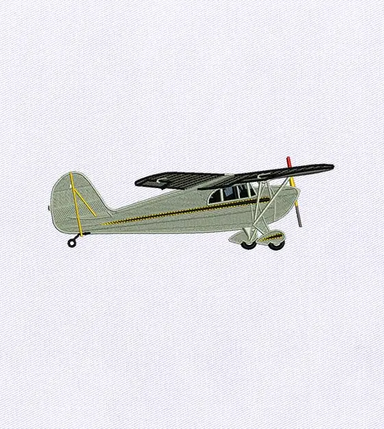 Vintage Plane Embroidery Design