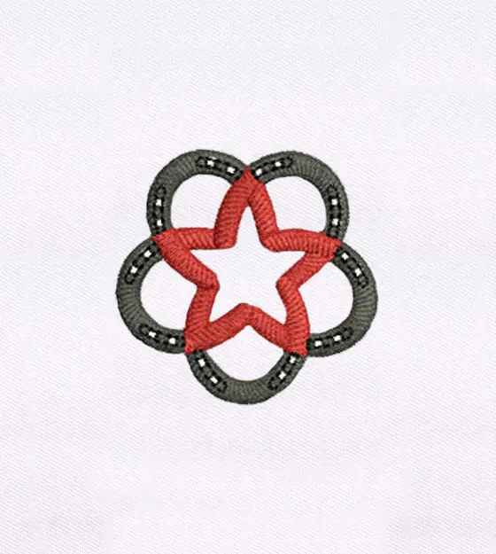 Subtle Star Flower Cap Embroidery Design