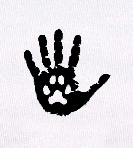 Animal Friendly Paw and Hand Embroidery Design