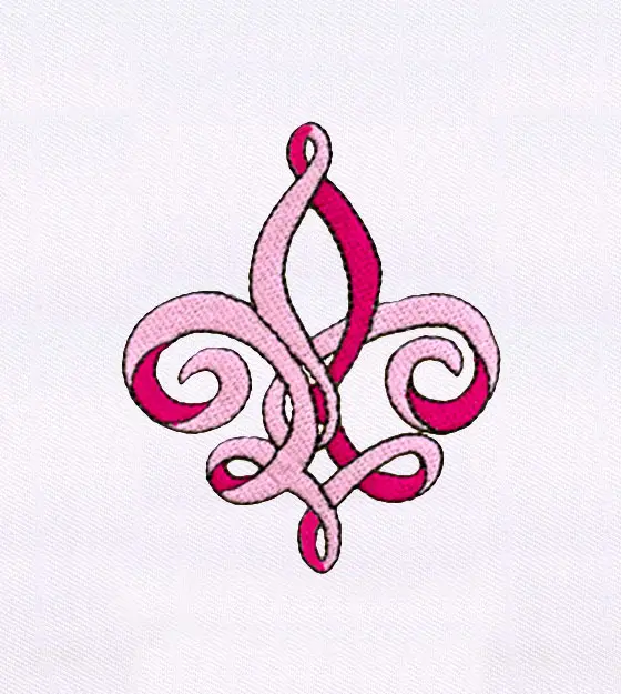 Intricate Pink Pattern Quilting Embroidery Design