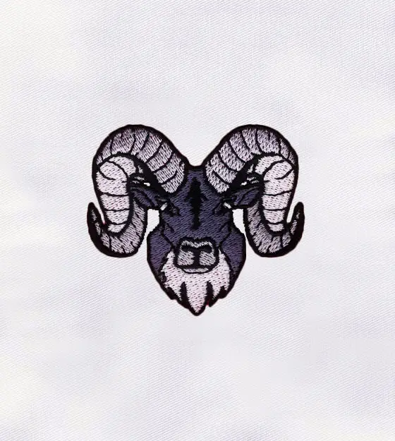 Astonishing Argali Face Embroidery Design
