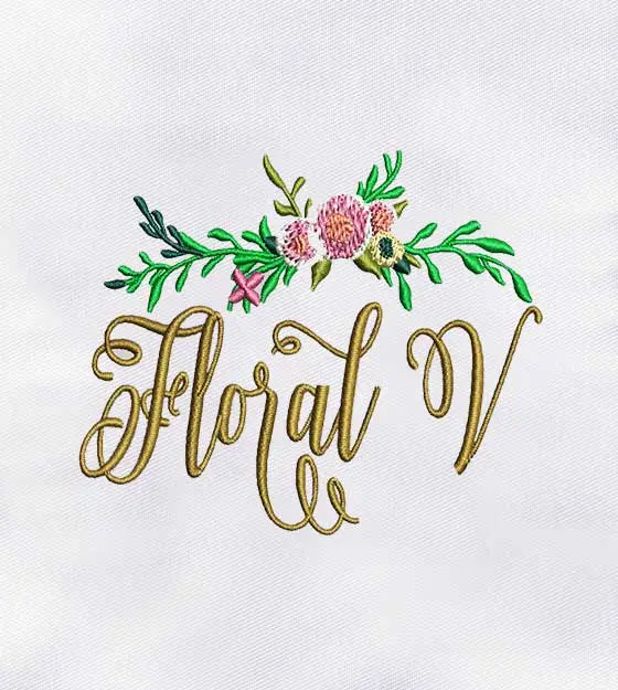 Beautiful Floral Machine Embroidery Design