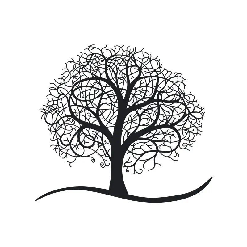 Free Beautiful Tree Silhouette Art
