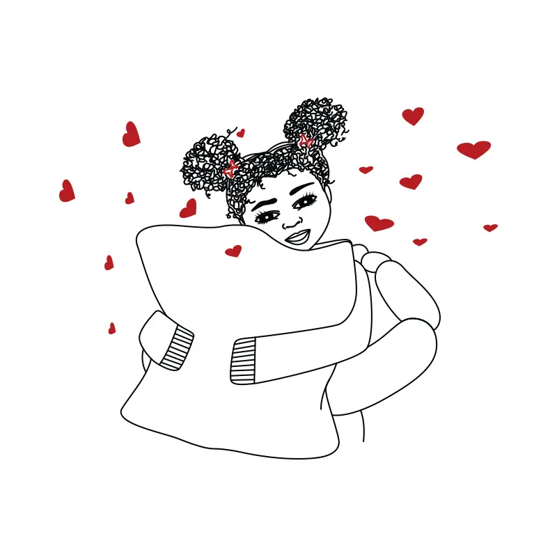 Free Relaxing Line Art Girl Vector Design