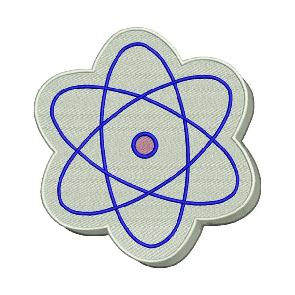 Atom Embroidery Design – Science Atomic Symbol Machine Embroidery File