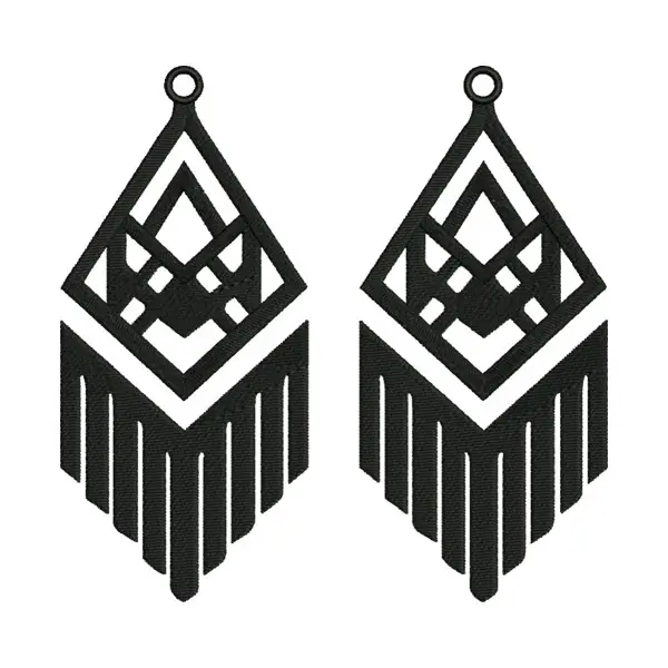 Chandelier Earrings Embroidery Design – Square