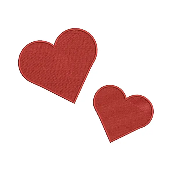 Enchanting Two Hearts Embroidery Design
