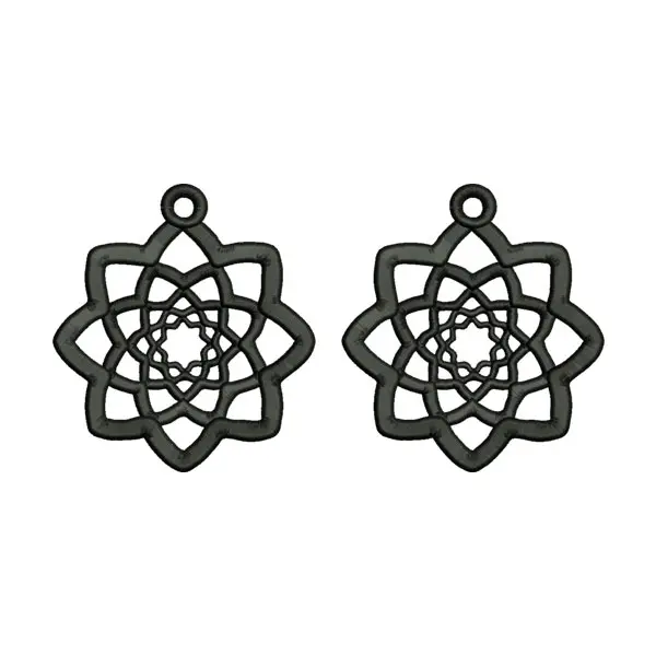 Stellar Star Earrings Embroidery Design