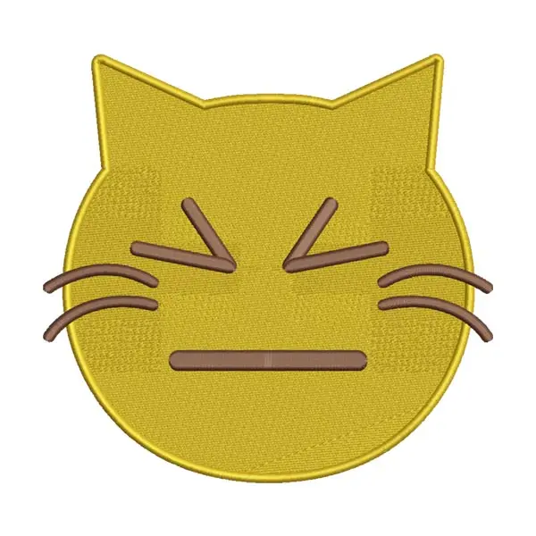 Persevering Cat Emoji Embroidery Design