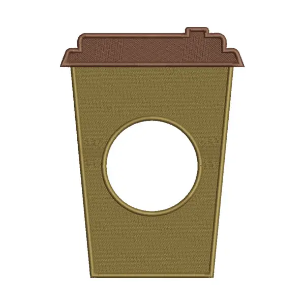 Coffee Cup Embroidery Design