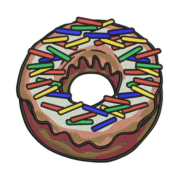 Sprinkle Donut Embroidery Design