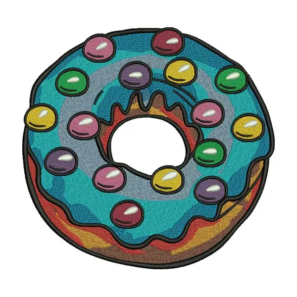 Candy Donut Embroidery Design