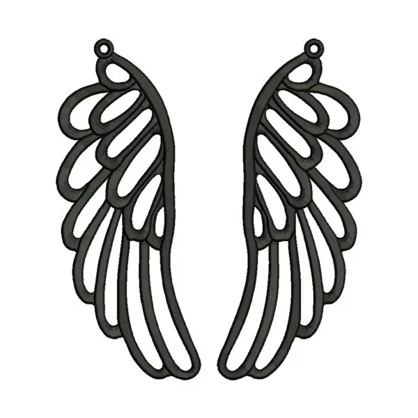 Angelic Wings Earrings Embroidery Design