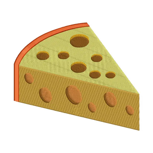 Cheese Slice Embroidery Design – Swiss