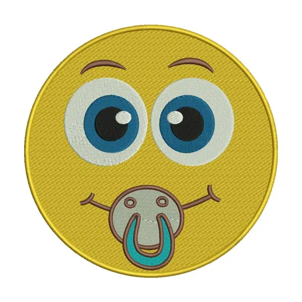 Pacifier Emoji Embroidery Design