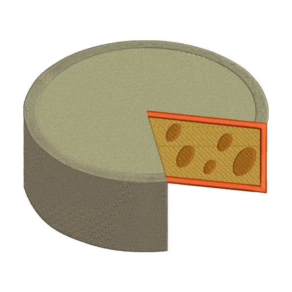Cheese Wheel Machine Embroidery File