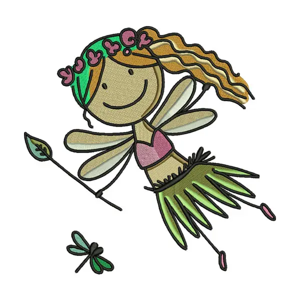 Hawaii Fairy Embroidery Design