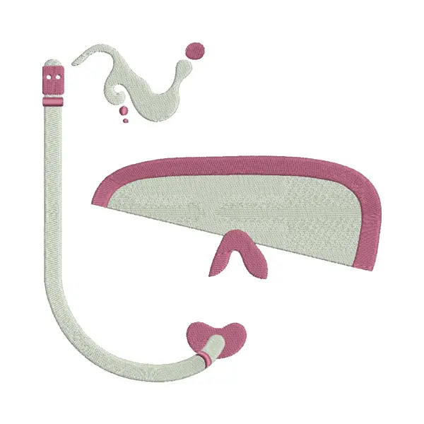 Snorkeling Gear Embroidery Design