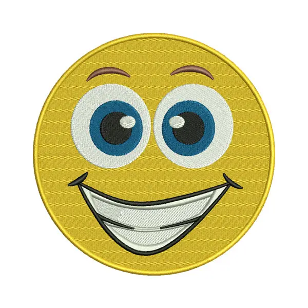 Smiley Emoji Embroidery Design