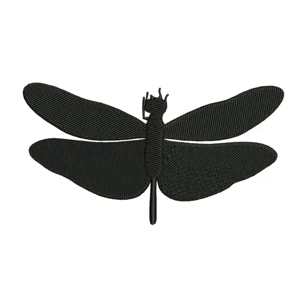 Dragonfly Embroidery Design – Elegant Insect Silhouette Machine Embroidery File