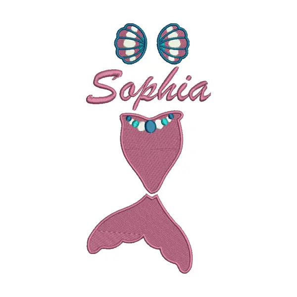 Sophia Mermaid Embroidery Design