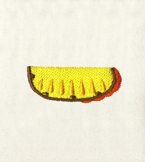 Pineapple Fruit Slice Embroidery Design