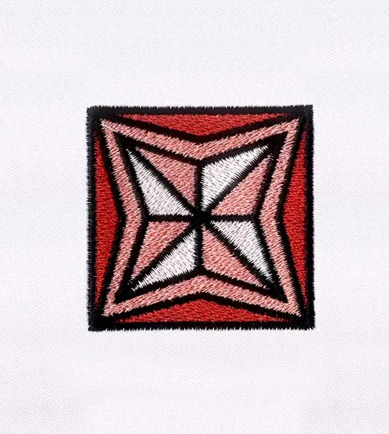 Phenomenal Pink Geometric Square Embroidery Design